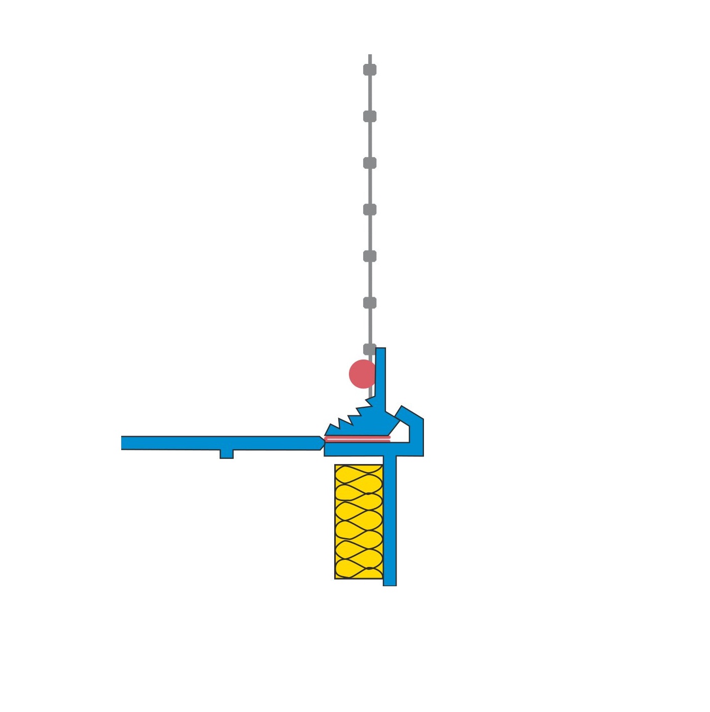 PVC window profile for ETICS/EIFS systems APU W31 Roma 8117